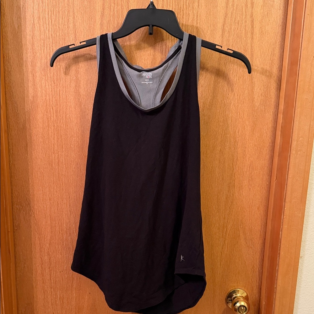 Danskin Black and Gray Tank Top